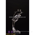 glass dolphins candle holder